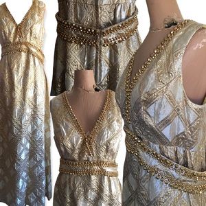 Vintage Gold Goddess Dress